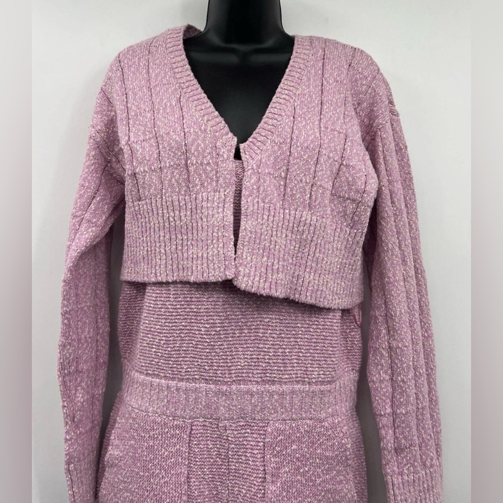 New Free People Declan Sweater Set Size Medium 
Color: Crocus Pink - Picture 7 of 10